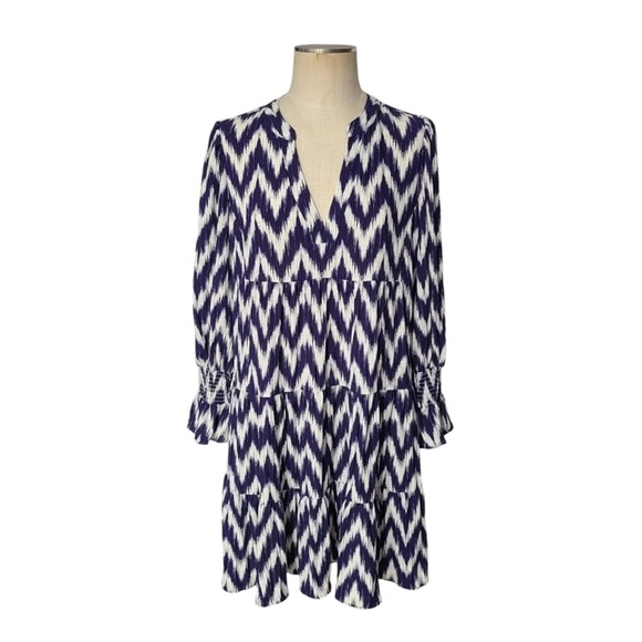 Tuckernuck Pomander Place Navy Ikat Kenzo Dress XS - Picture 6 of 15